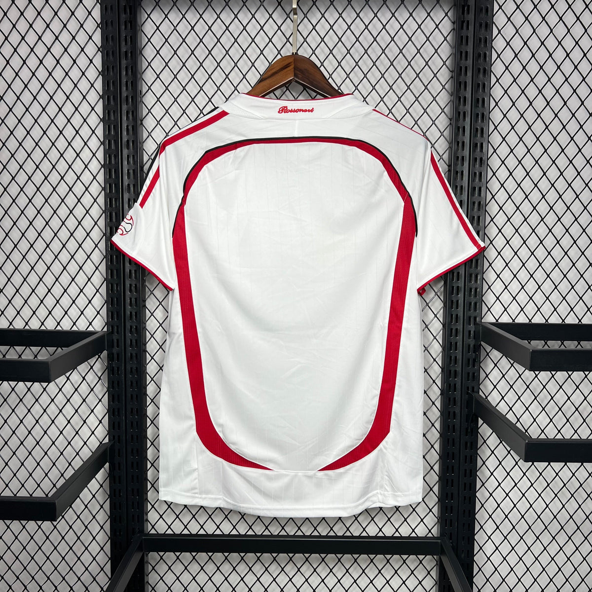 AC Milan 2006-07 Away Retro Jersey – Adidas White Red Champions League Final Athens Edition | Kaka Pirlo Maldini Bwin