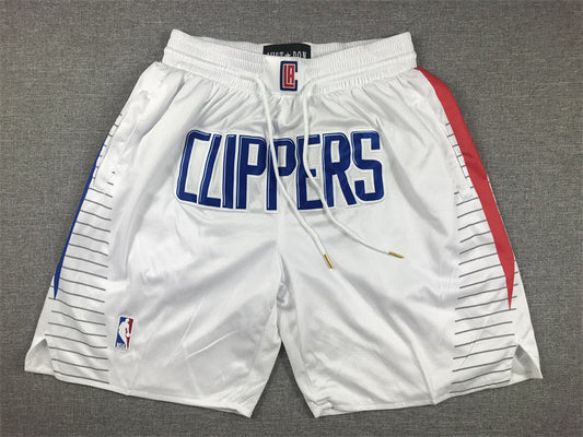 Men's LA Clippers White Association Edition Pocket Shorts1