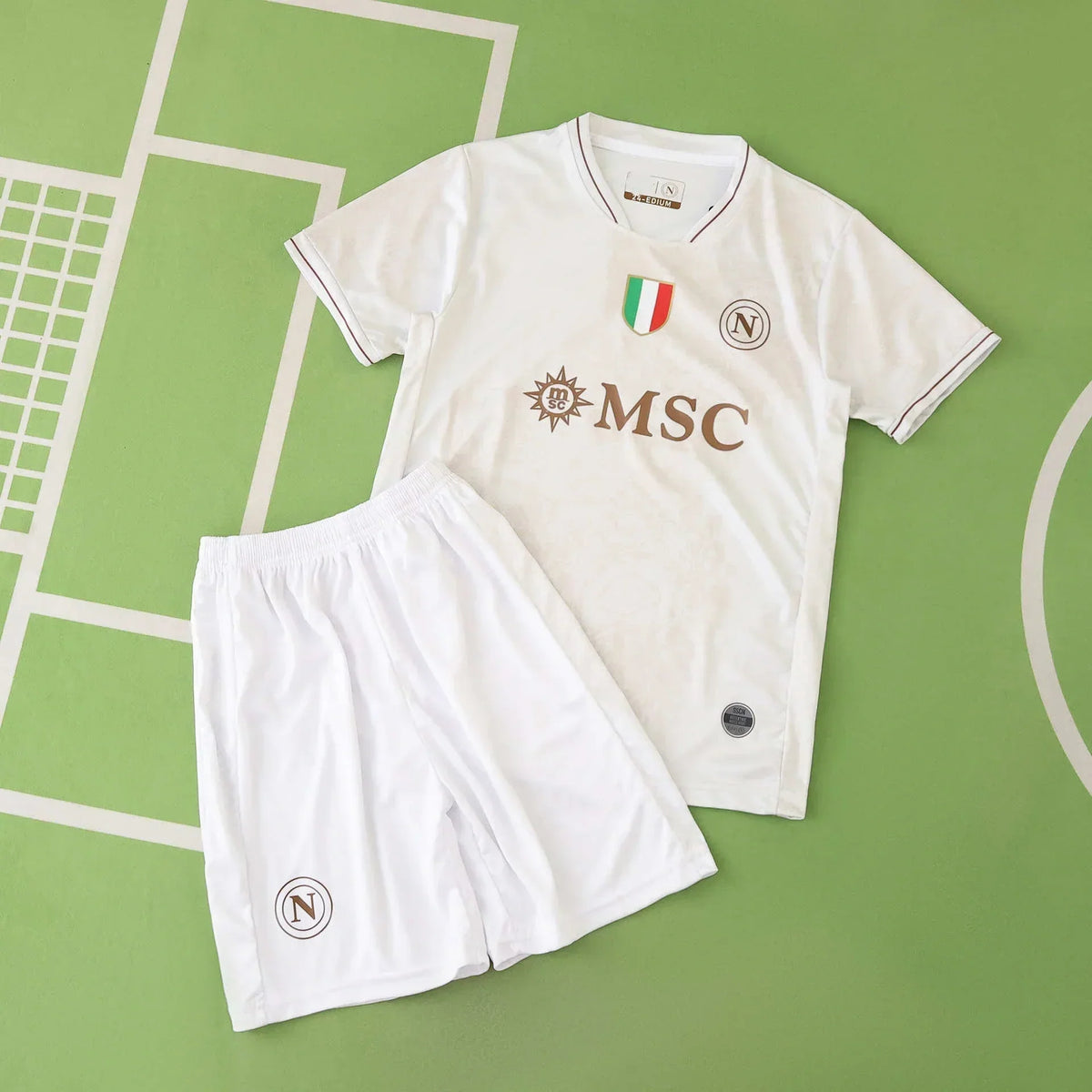 S.S.C. Napoli Away Kids Kit 2025/26 – Official Style Children's Football Jersey & Shorts Set