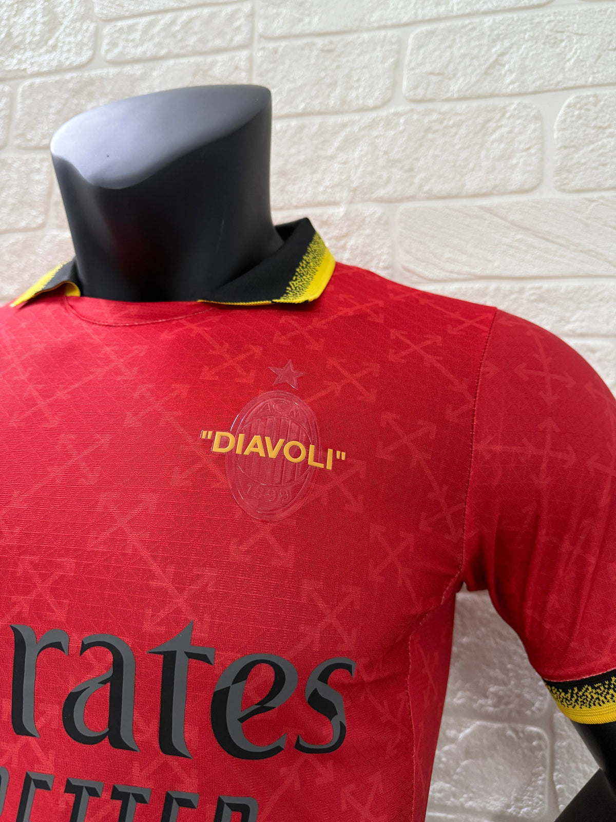 2025/26 AC Milan x Off-White Joint Edition Player Version Jersey -  Emirates - DIAVOLI
