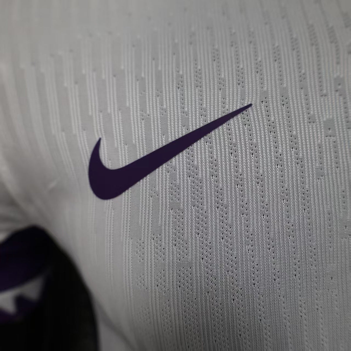 2025/26 Al Ain FC Away Player Version Jersey -  White Purple - e& Etisalat - Zigzag Cuff - UAE Flag