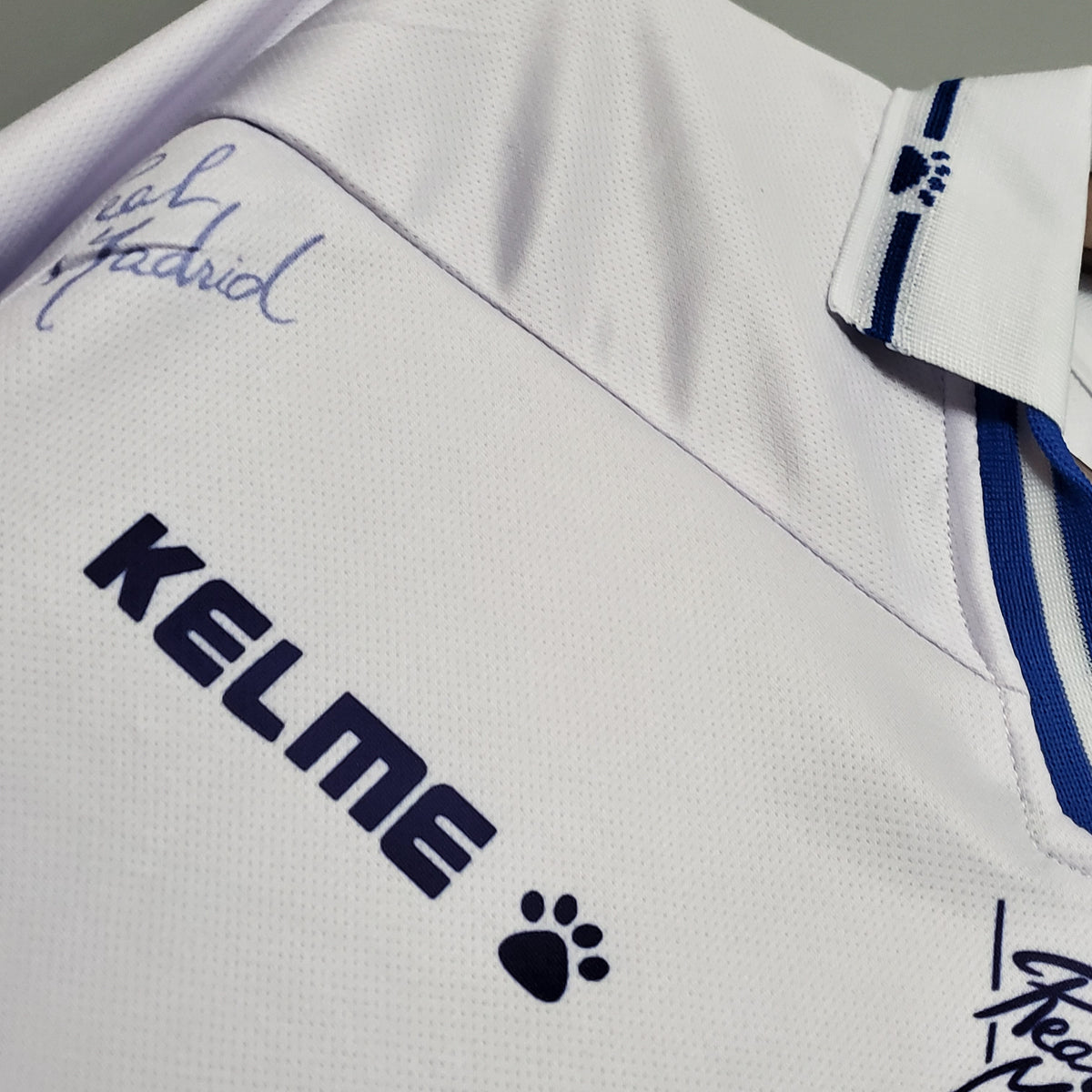 Real Madrid 1995-96 Home Retro Jersey – White All-Over Print Teka Kelme Fan Version La Liga Football Shirt