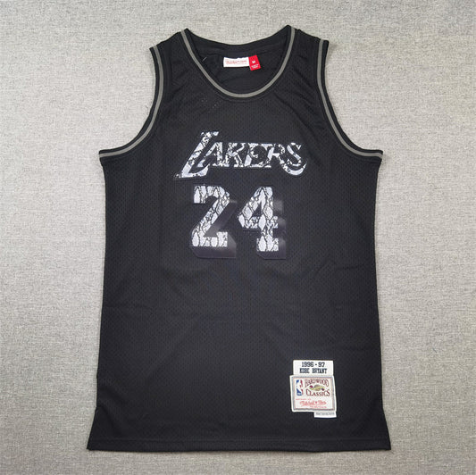 Men's Los Angeles Lakers Kobe Bryant #24 Black 1996/97 Hardwood Classics Swingman Jerseys