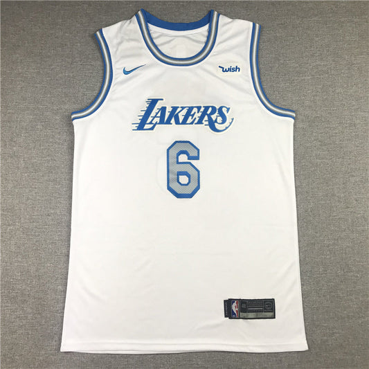 LeBron James #6 Los Angeles Lakers White 2020-21 City Edition Swingman Jersey