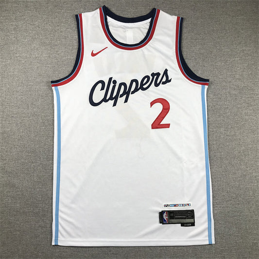 Men's LA Clippers Kawhi Leonard #2 White Swingman Jerseys