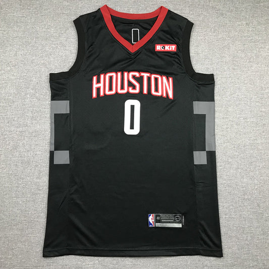 Men's Houston Rockets Russell Westbrook #0 NBA Black Classics Swingman Jerseys