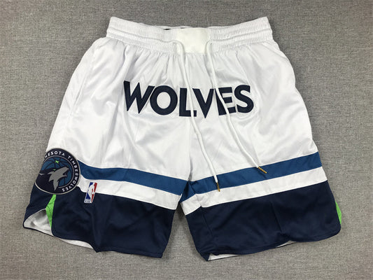 Men's Minnesota Timberwolves White Association Edition Pocket Shorts1