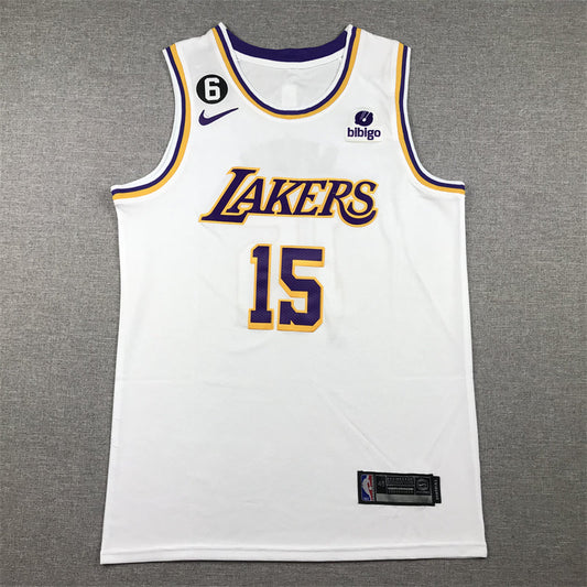 Men's Los Angeles Lakers Austin Reaves #15 White 2022/23 Swingman Jerseys - Association Edition
