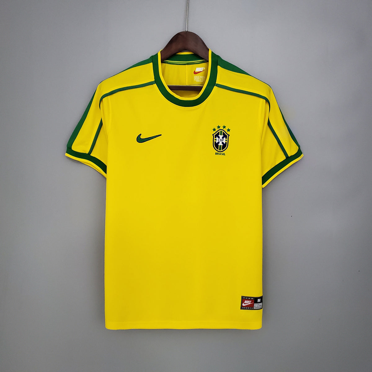 Brazil 1998 Home Retro Jersey – World Cup Final Nike Yellow Kit