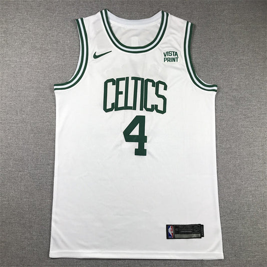 Men's Boston Celtics Jrue Holiday #4 White Swingman Jerseys - Association Edition