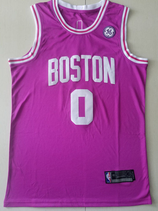 Men's Boston Celtics Jayson Tatum #0 NBA Swingman Jerseys - Mei Red