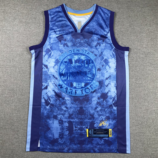 Stephen Curry #30 Golden State Warriors Nike Royal Blue Tie-Dye Marble Texture Curry Signature Select Series Swingman Jersey