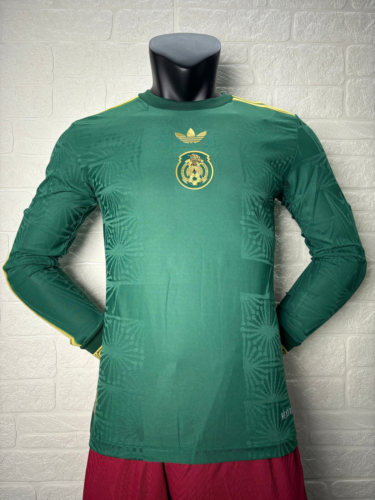 2025-26 Mexico Home Green Player Long Sleeve Jersey - Men's