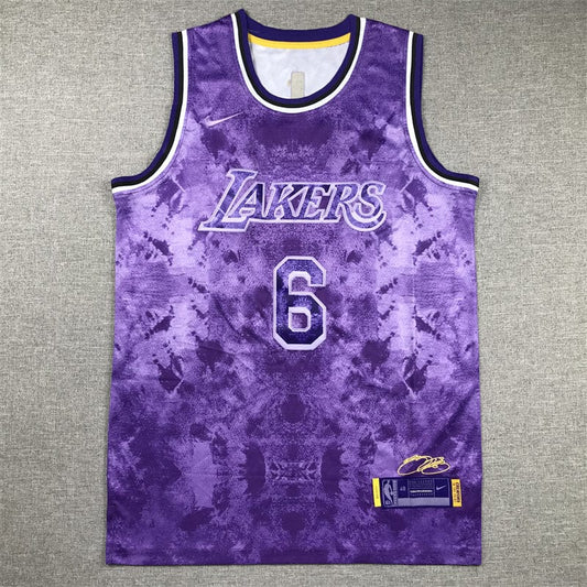 LeBron James #6 Los Angeles Lakers Purple Camo 2022-23 Select Series Swingman Jersey – Nike