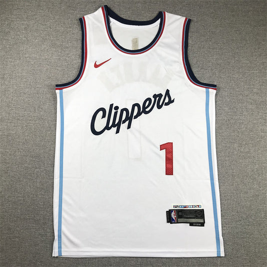 Men's LA Clippers James Harden #1 White Swingman Player Jerseys