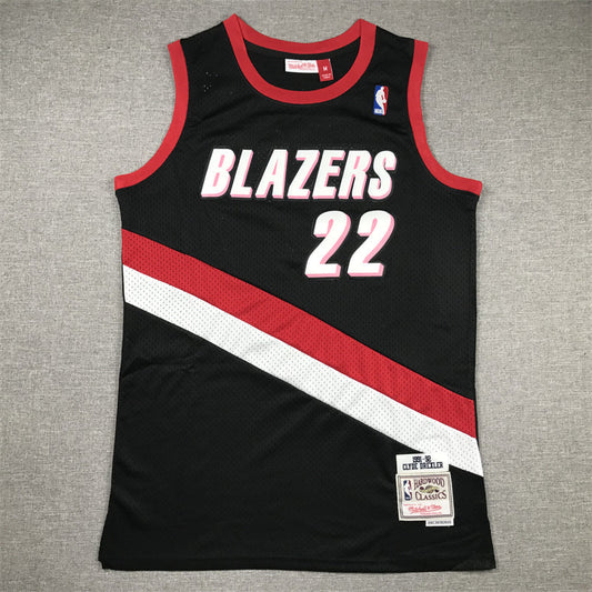 Men's Portland Trail Blazers Clyde Drexler #22 Black 1991-92 Hardwood Classics Swingman Jerseys