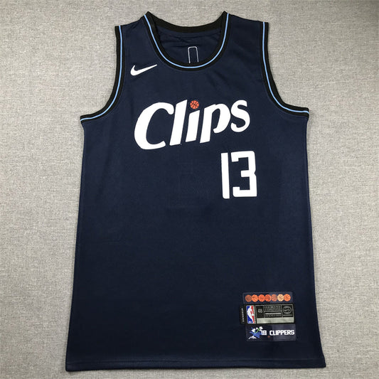 Men's LA Clippers Paul George #13 Navy 2023/24 Swingman Jerseys - City Edition