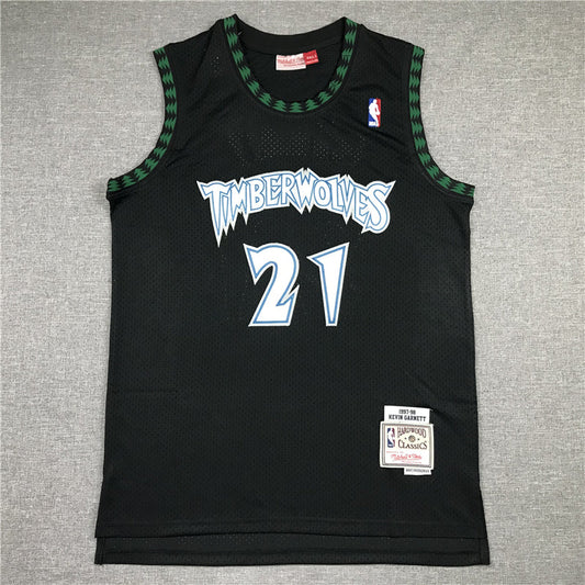 Men's Minnesota Timberwolves Kevin Garnett #21 Hardwood Classics Swingman Jerseys