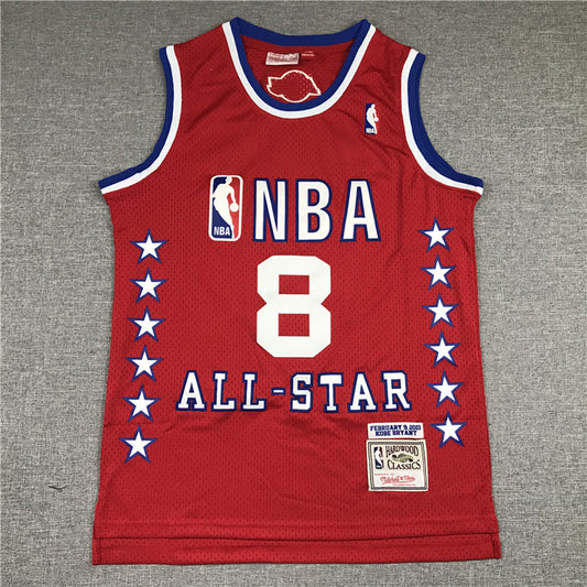 Men's 03 All Star Los Angeles Lakers Kobe Bryant Red Hardwood Classics Swingman Jerseys