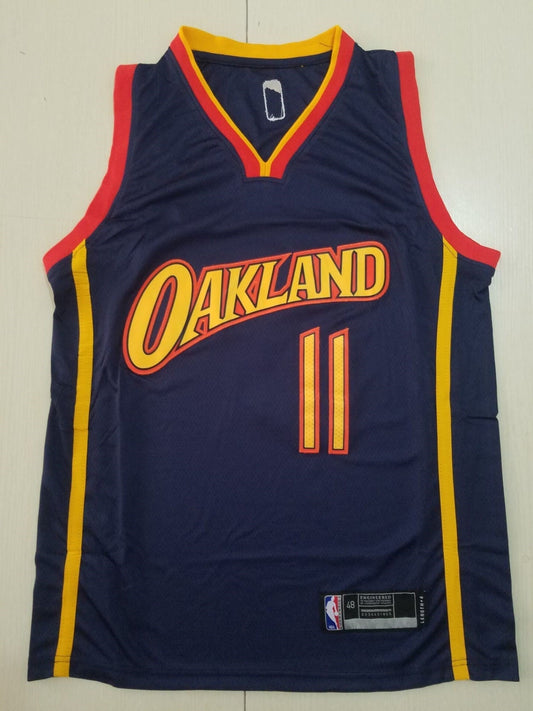 Men's Golden State Warriors Klay Thompson #11 Navy Hardwood Classics Jerseys