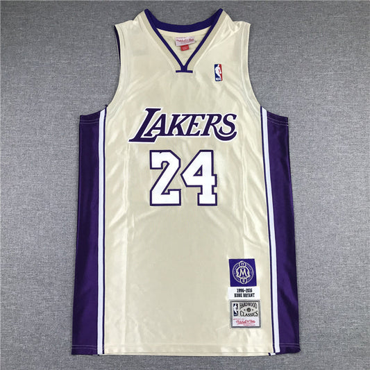 Men's Los Angeles Lakers Kobe Bryant Gold Hall of Fame Hardwood Classics Jerseys
