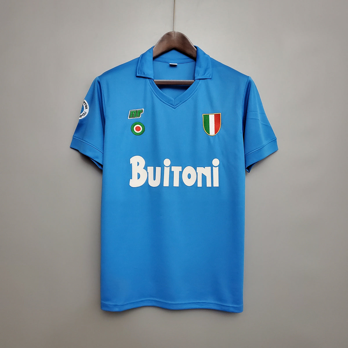 Napoli 1987-88 Home Retro Jersey – Ennerre Sky Blue Buitoni Maradona Serie A Scudetto Football Shirt
