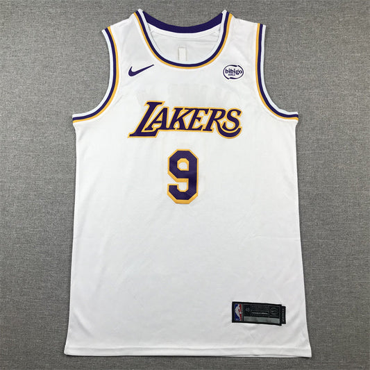 Men's Los Angeles Lakers Bronny James #9 White Swingman Player Jerseys - Association Edition