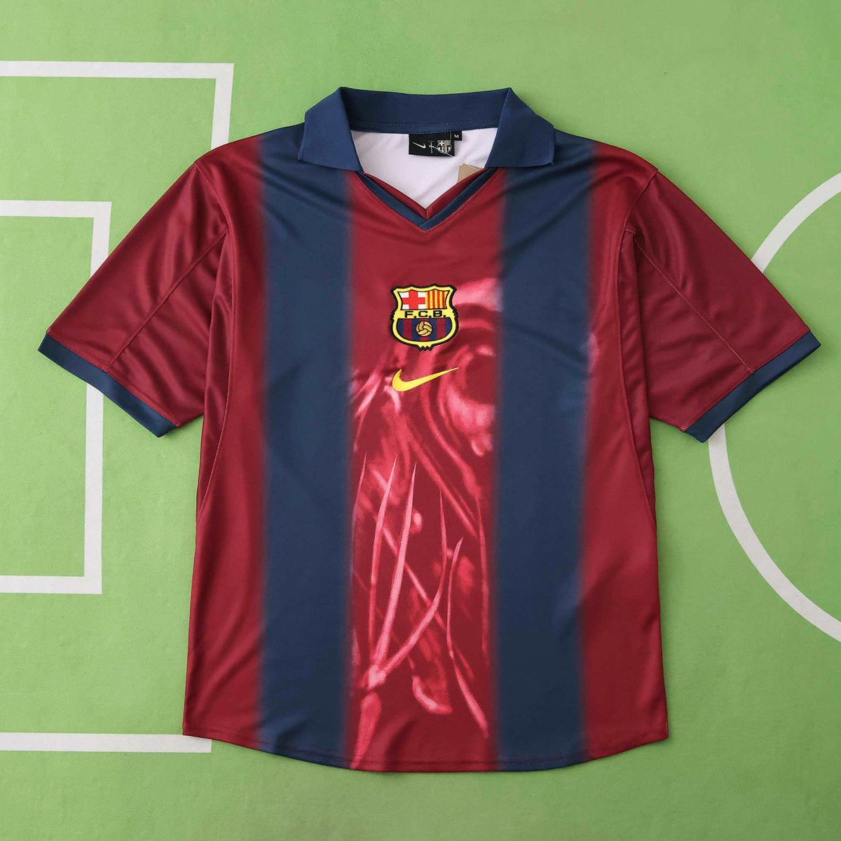 FC Barcelona x Skeleton Retro Home Jersey 2000/01 – Fan Version