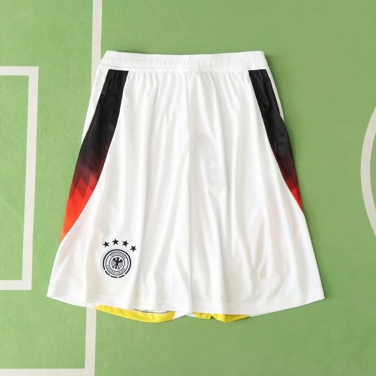 Germany Home Shorts 2024 – White Black Red Fan Version Euro 2024 Football Shorts